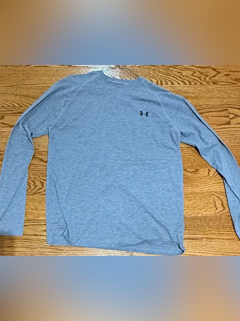 Under Armour Heather Light Blue Long-Sleeve Performance Tee